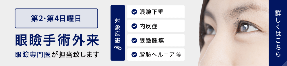 第2・第4日曜日 眼瞼手術外来