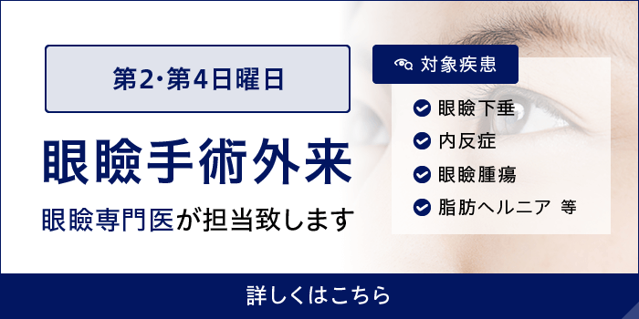 第2・第4日曜日 眼瞼手術外来